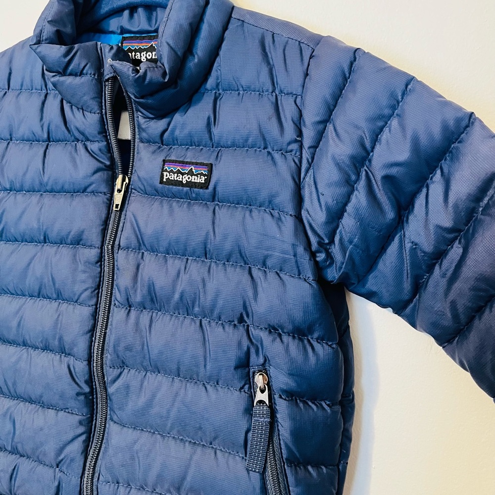 PATAGONIA Baby Down Sweater Jacket Puffer Full Zip Insulated Infant 12mo Navy